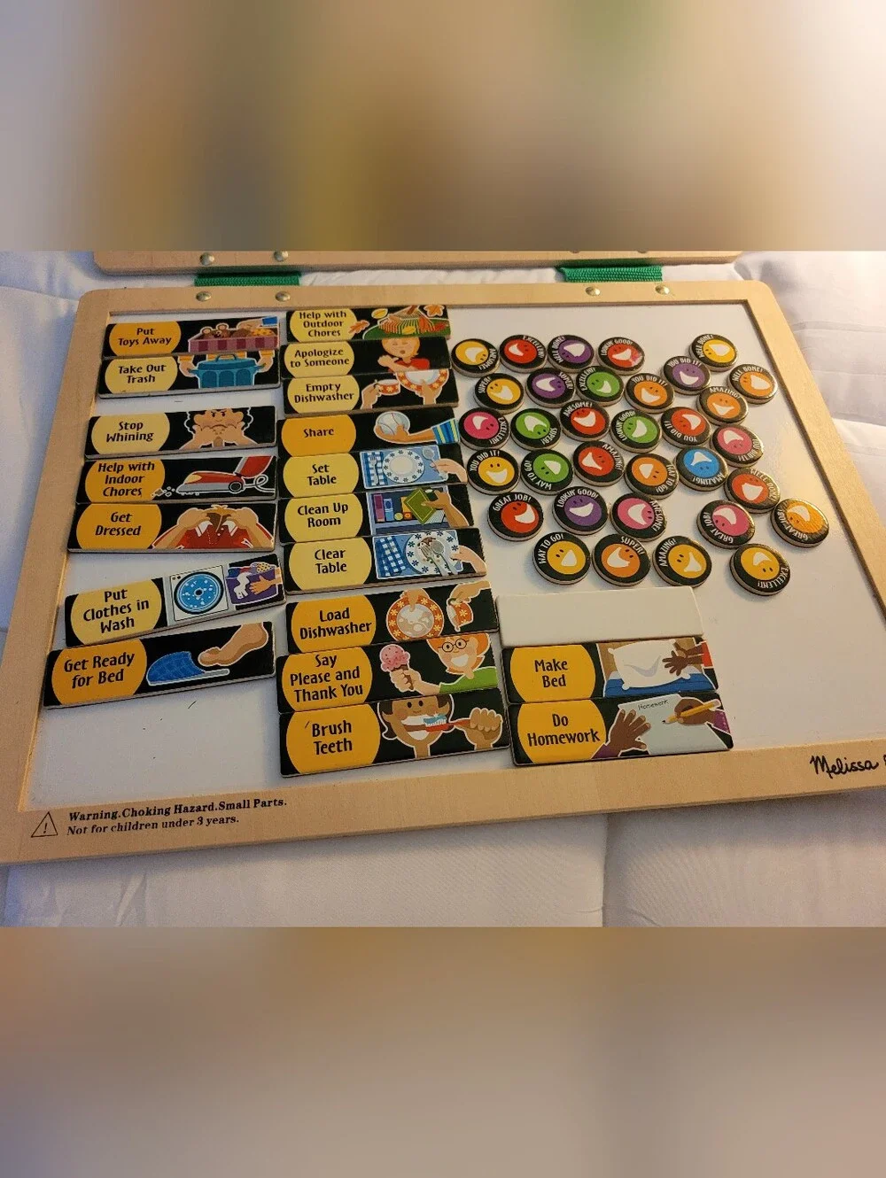 Melissa & Doug Deluxe Wooden Magnetic Responsibility Chart with Magnets